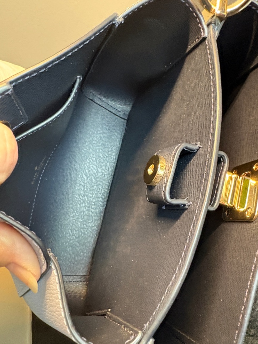 kate spade Small Top-Handle Mini Bag in Light Blue with Gold Hardware - Picture 8 of 9